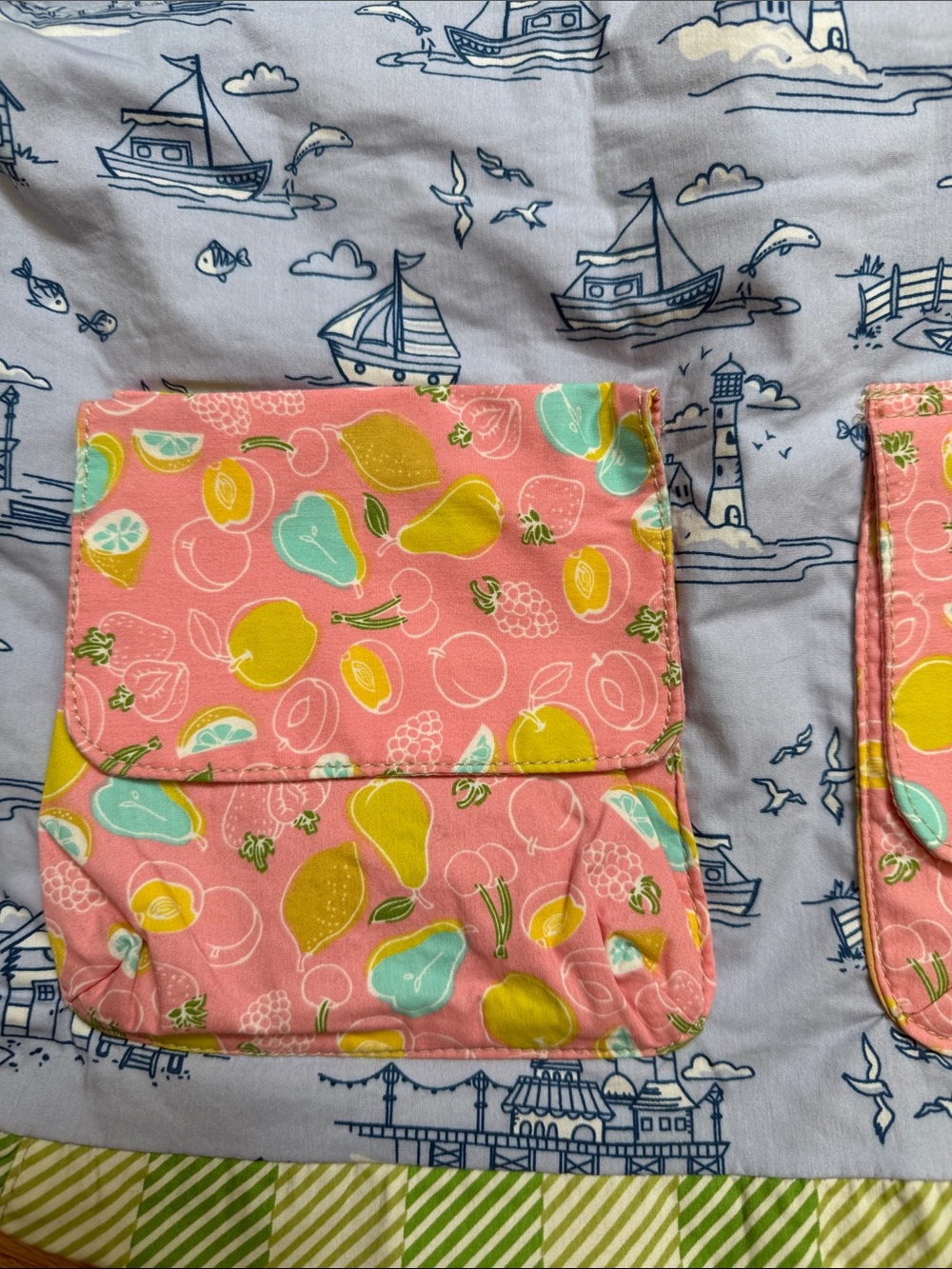 Matilda Jane Pink Floral & Green Stripe Shoulder Bag - Picture 6 of 17